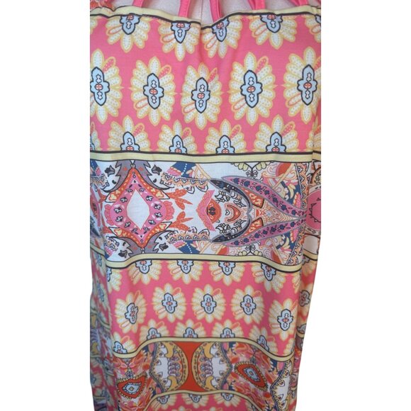 2/$30 NEW XL Sleeveless Geometric Stretchy Print Summer Dress - Picture 9 of 14